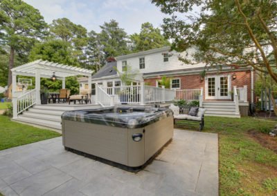 Patio for hot tub in Hampton Roads, VA