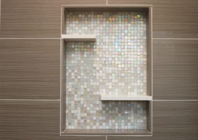 interesting and unique shower tile insert - criner remodeling