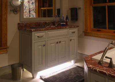 bathroom under cabinet lighting in remodel virginia
