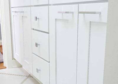 white modern bathroom remodel in hampton roads va