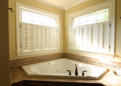 soaking tub in bathroom remodel project - virginia