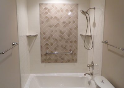 custom tile design in shower remodel project hampton roads