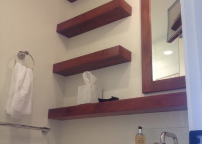 unique wooden shelves in hampton roads bath remodel