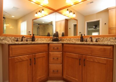 double vanities in bathroom redesign project - yorktown, newport news, hampton