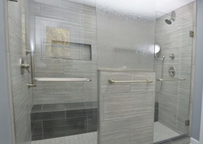 modern gray bathroom design in yorktown, newport news, va