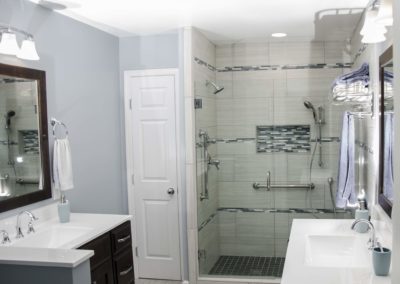 large shower remodel in hampton roads