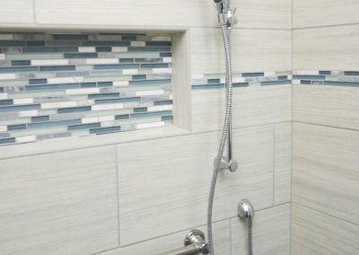 elegant blue tile shower - criner remodeling