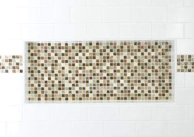 custom brown tile shower insert bath remodel - newport news va area