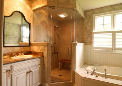 dark colored bathroom design in hampton roads va