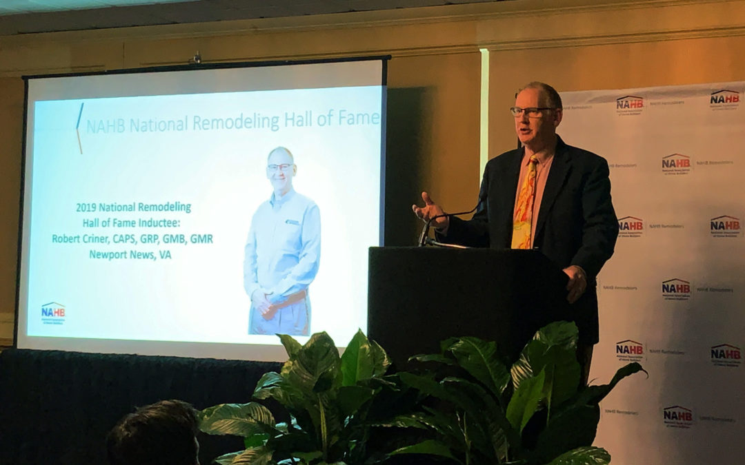 Robert Criner inducted into the NAHB Remodelers hall of fame